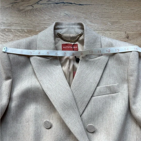 ALTUZARRA ✨STUNNING ✨ NEW ✨Indiana Tan Blazer Wool Sz 42 madeItaly pricefirm!